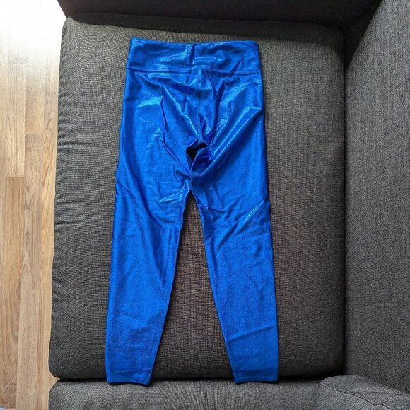 Heroine Sport Marvel Cobalt Blue Metallic Shine Leggings - Picture 3 of 10